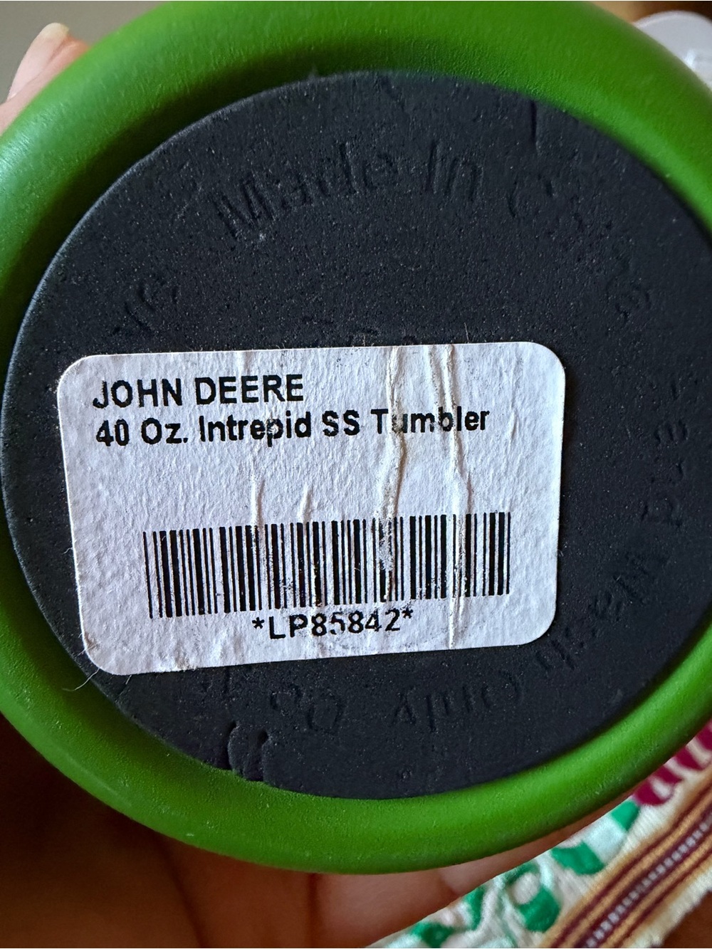 John Deere Green and Black 40 oz Intrepid SS Tumbler - Picture 2 of 4